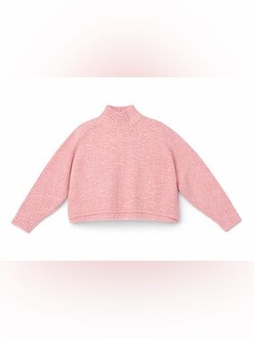 New with Tag! Anthropologie Pilcro Chunky Pink Dawn Mock Neck Sweater sz L